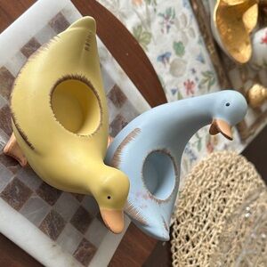 Vintage PartyLite duck tealight candle holders